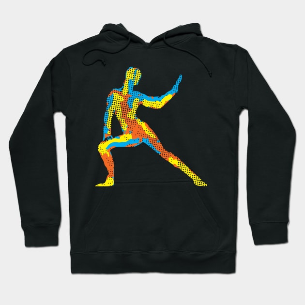 Modern Abstract Yoga Pose Hoodie by jazzworldquest